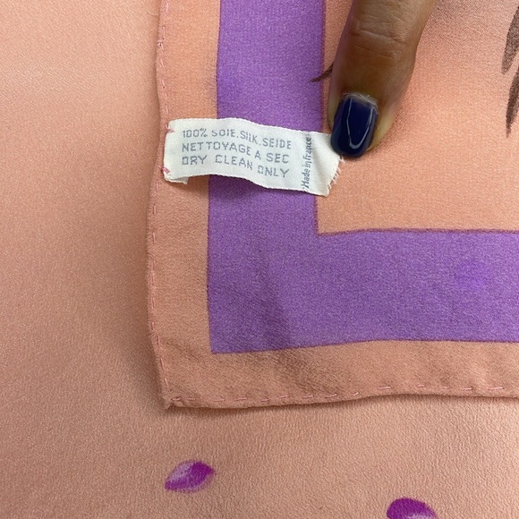 Christian Dior silk scarf - floral design vintage - authenticity certificate - Picture 3 of 6